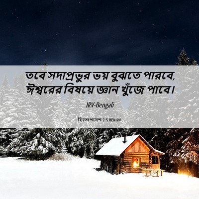 Picture 06 - হিতোপদেশ 2:5 BENIRV - তবে সদাপ্রভুর ভয় - Bible Verse Picture