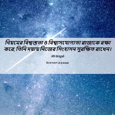 Picture 06 - হিতোপদেশ 20:28 BENIRV - নিয়মের - Bible Verse Picture