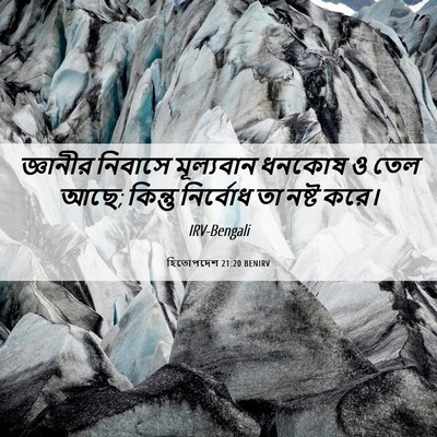 Picture 06 - হিতোপদেশ 21:20 BENIRV - জ্ঞানীর নিবাসে - Bible Verse Picture
