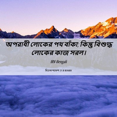 Picture 06 - হিতোপদেশ 21:8 BENIRV - অপরাধী লোকের পথ - Bible Verse Picture