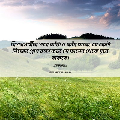 Picture 06 - হিতোপদেশ 22:5 BENIRV - বিপথগামীর পথে - Bible Verse Picture