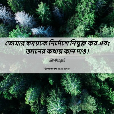 Picture 06 - হিতোপদেশ 23:12 BENIRV - তোমার হৃদয়কে - Bible Verse Picture