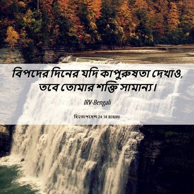 Picture 06 - হিতোপদেশ 24:10 BENIRV - বিপদের দিনের যদি - Bible Verse Picture