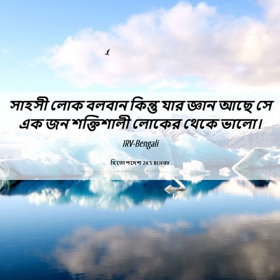 Picture 06 - হিতোপদেশ 24:5 BENIRV - সাহসী লোক বলবান - Bible Verse Picture
