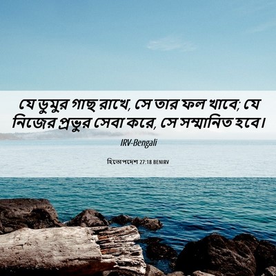 Picture 06 - হিতোপদেশ 27:18 BENIRV - যে ডুমুর গাছ রাখে, - Bible Verse Picture
