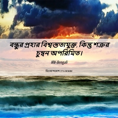 Picture 06 - হিতোপদেশ 27:6 BENIRV - বন্ধুর প্রহার - Bible Verse Picture