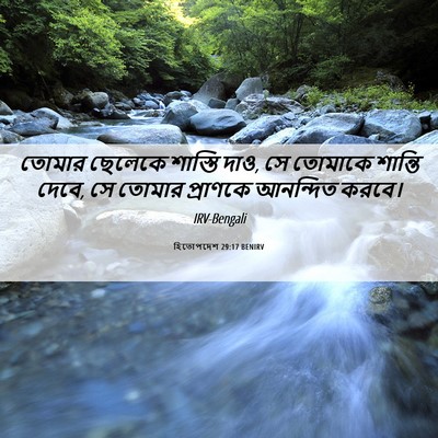Picture 06 - হিতোপদেশ 29:17 BENIRV - তোমার ছেলেকে - Bible Verse Picture
