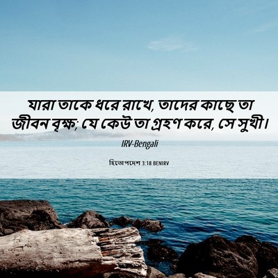 Picture 06 - হিতোপদেশ 3:18 BENIRV - যারা তাকে ধরে রাখে, - Bible Verse Picture