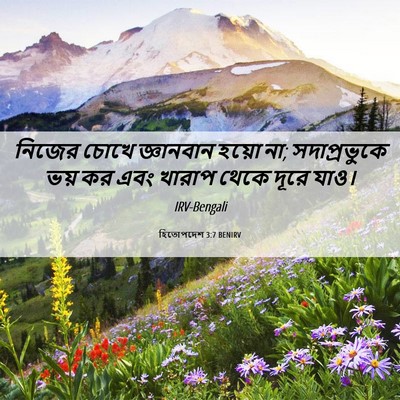 Picture 06 - হিতোপদেশ 3:7 BENIRV - নিজের চোখে - Bible Verse Picture