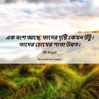 Picture 06 - হিতোপদেশ 30:13 BENIRV - এক বংশ আছে, তাদের - Bible Verse Picture