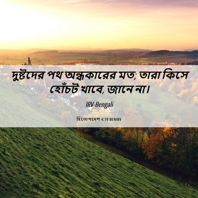 Picture 06 - হিতোপদেশ 4:19 BENIRV - দুষ্টদের পথ - Bible Verse Picture