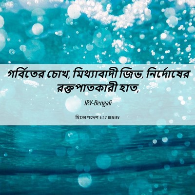 Picture 06 - হিতোপদেশ 6:17 BENIRV - গর্বিতের চোখ, - Bible Verse Picture