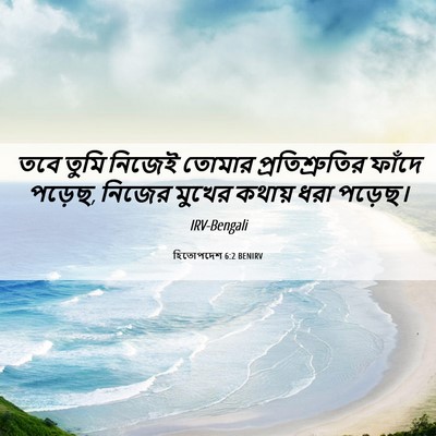 Picture 06 - হিতোপদেশ 6:2 BENIRV - তবে তুমি নিজেই - Bible Verse Picture
