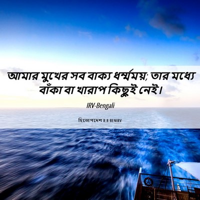 Picture 06 - হিতোপদেশ 8:8 BENIRV - আমার মুখের সব - Bible Verse Picture