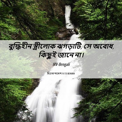 Picture 06 - হিতোপদেশ 9:13 BENIRV - বুদ্ধিহীন - Bible Verse Picture