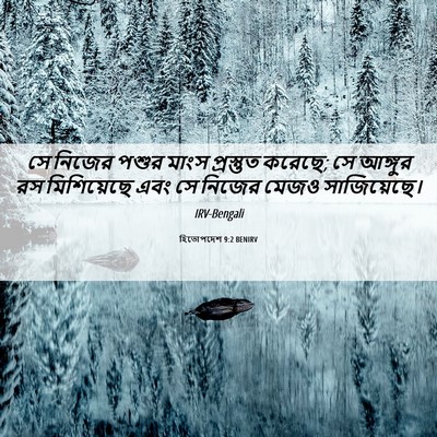 Picture 06 - হিতোপদেশ 9:2 BENIRV - সে নিজের পশুর মাংস - Bible Verse Picture