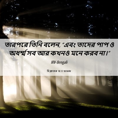 Picture 06 - হিব্রুদের 10:17 BENIRV - তারপরে তিনি বলেন, - Bible Verse Picture