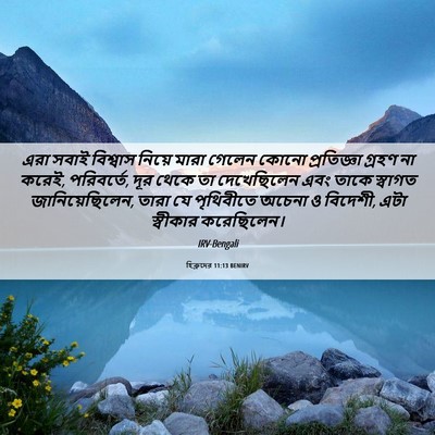 Picture 06 - হিব্রুদের 11:13 BENIRV - এরা সবাই বিশ্বাস - Bible Verse Picture