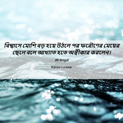 Picture 06 - হিব্রুদের 11:24 BENIRV - বিশ্বাসে মোশি বড় - Bible Verse Picture