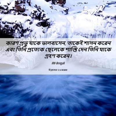 Picture 06 - হিব্রুদের 12:6 BENIRV - কারণ প্রভু যাকে - Bible Verse Picture