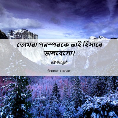 Picture 06 - হিব্রুদের 13:1 BENIRV - তোমরা পরস্পরকে - Bible Verse Picture