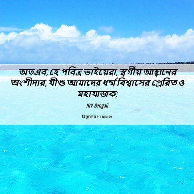 Picture 06 - হিব্রুদের 3:1 BENIRV - অতএব, হে পবিত্র - Bible Verse Picture