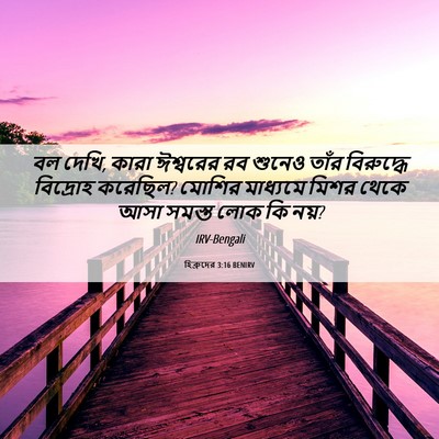 Picture 06 - হিব্রুদের 3:16 BENIRV - বল দেখি, কারা - Bible Verse Picture