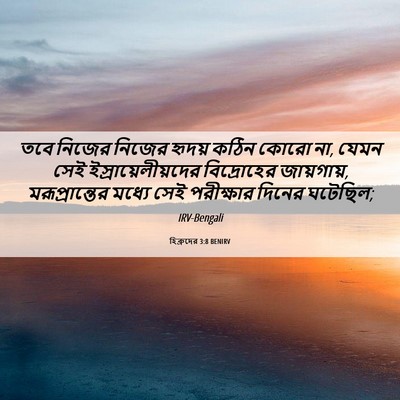 Picture 06 - হিব্রুদের 3:8 BENIRV - তবে নিজের নিজের - Bible Verse Picture