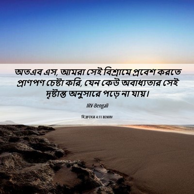 Picture 06 - হিব্রুদের 4:11 BENIRV - অতএব এস, আমরা সেই - Bible Verse Picture