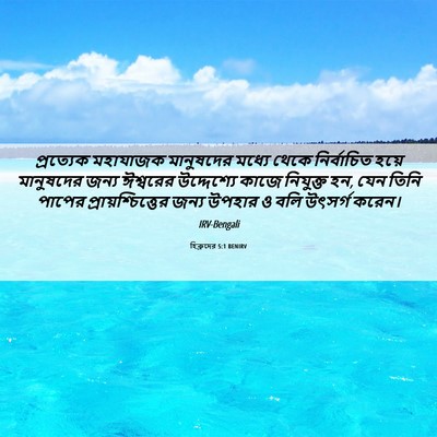 Picture 06 - হিব্রুদের 5:1 BENIRV - প্রত্যেক মহাযাজক - Bible Verse Picture