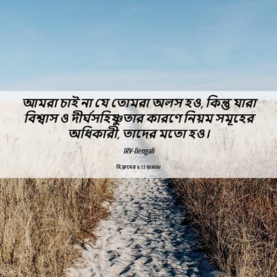 Picture 06 - হিব্রুদের 6:12 BENIRV - আমরা চাই না যে - Bible Verse Picture