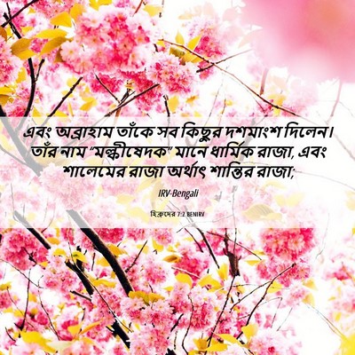 Picture 06 - হিব্রুদের 7:2 BENIRV - এবং অব্রাহাম - Bible Verse Picture