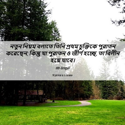 Picture 06 - হিব্রুদের 8:13 BENIRV - নতুন নিয়ম বলাতে - Bible Verse Picture
