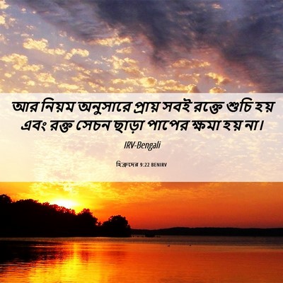 Picture 06 - হিব্রুদের 9:22 BENIRV - আর নিয়ম অনুসারে - Bible Verse Picture