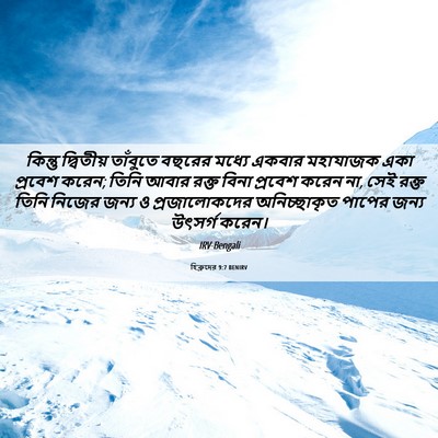 Picture 06 - হিব্রুদের 9:7 BENIRV - কিন্তু দ্বিতীয় - Bible Verse Picture