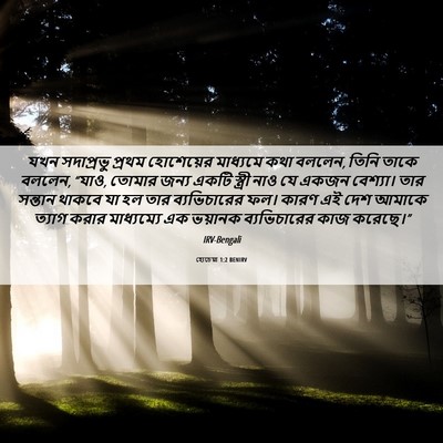 Picture 06 - হোচেয়া 1:2 BENIRV - যখন সদাপ্রভু - Bible Verse Picture