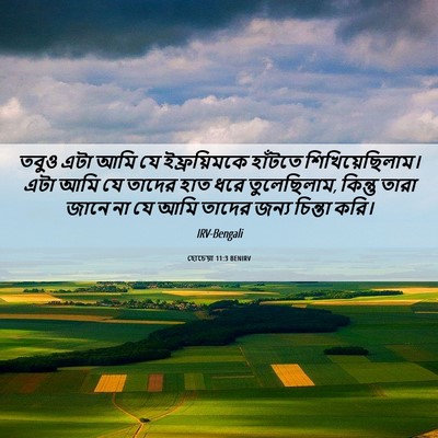 Picture 06 - হোচেয়া 11:3 BENIRV - তবুও এটা আমি যে - Bible Verse Picture