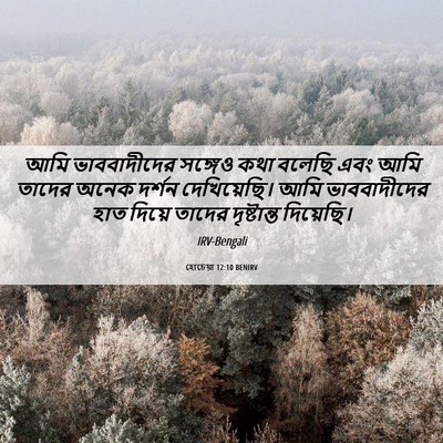 Picture 06 - হোচেয়া 12:10 BENIRV - আমি ভাববাদীদের - Bible Verse Picture