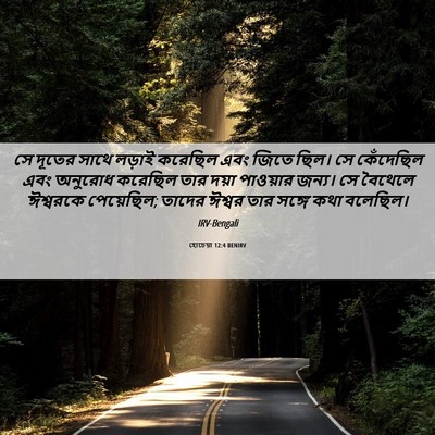 Picture 06 - হোচেয়া 12:4 BENIRV - সে দূতের সাথে - Bible Verse Picture