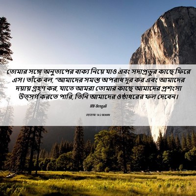 Picture 06 - হোচেয়া 14:2 BENIRV - তোমার সঙ্গে - Bible Verse Picture