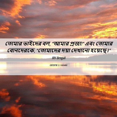 Picture 06 - হোচেয়া 2:1 BENIRV - তোমার ভাইদের বল, - Bible Verse Picture