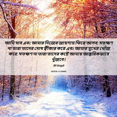 Picture 06 - হোচেয়া 5:15 BENIRV - আমি যাব এবং আমার - Bible Verse Picture