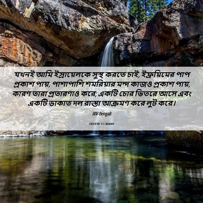 Picture 06 - হোচেয়া 7:1 BENIRV - যখনই আমি - Bible Verse Picture