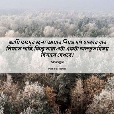 Picture 06 - হোচেয়া 8:12 BENIRV - আমি তাদের জন্য - Bible Verse Picture
