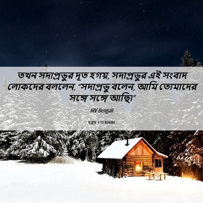 Picture 06 - হ্গ্গয় 1:13 BENIRV - তখন সদাপ্রভুর দূত - Bible Verse Picture
