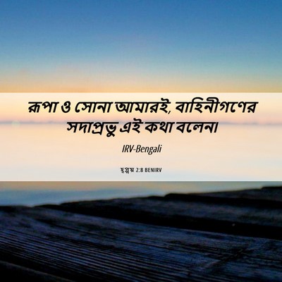 Picture 06 - হ্গ্গয় 2:8 BENIRV - রূপা ও সোনা আমারই, - Bible Verse Picture