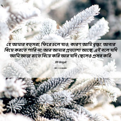 Picture 06 - ৰূথ 1:12 BENIRV - হে আমার বত্সরা, - Bible Verse Picture
