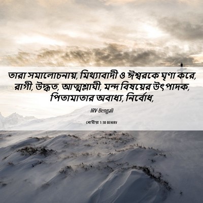 Picture 06 - ৰোমীয়া 1:30 BENIRV - তারা সমালোচনায়, - Bible Verse Picture