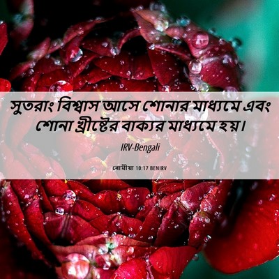 Picture 06 - ৰোমীয়া 10:17 BENIRV - সুতরাং বিশ্বাস - Bible Verse Picture