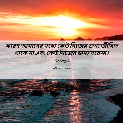 Picture 06 - ৰোমীয়া 14:7 BENIRV - কারণ আমাদের মধ্যে - Bible Verse Picture